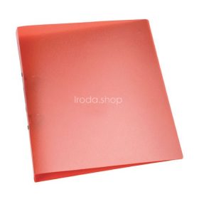 Gyűrűskönyv A/4 4gyűrűs 25mm áttetsző Q-Connect piros