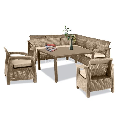 Corfu Relax duo kerti bútor garnitúra melody asztallal