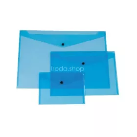 Iratgyűjtő tasak A/5 patentzáras fekvő Q-Connect 225x165mm kék