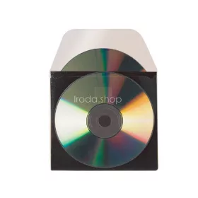   CD/DVD tároló tok középelválasztóval és ráhajtható lezáró-füllel 3L 127×127mm 10db/csom