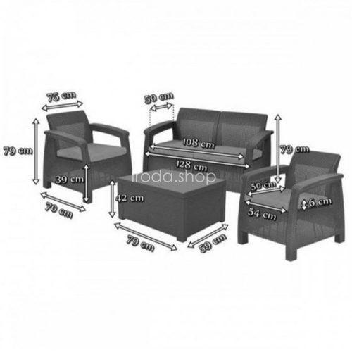 Corfu box set kerti bútor garnitúra