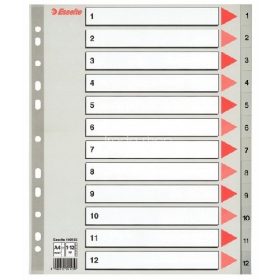 Regiszter A/4 1-12 műanyag Maxi 100125