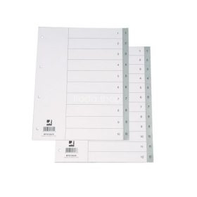 Regiszter A/4 1-12 szürke PP KF01826