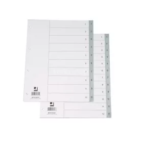 Regiszter A/4 1-20 szürke PP KF01828