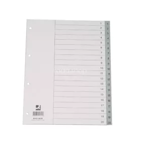 Regiszter A/4 1-31 szürke PP maxi KF02296
