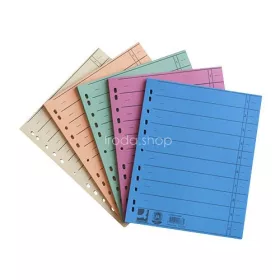   Elválasztólap A/4 karton vegyes 100 db-os csomag ( kék, piros, zöld, sárga, narancs) Q-CONNECT KF006 