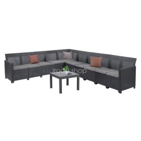 Claire XVI 10 személyes sarokgarnitúra orlando asztallal