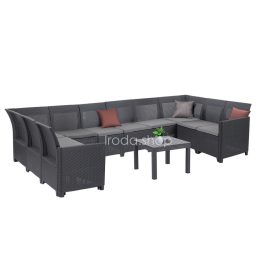 Claire XI 10 személyes sarokgarnitúra orlando asztallal