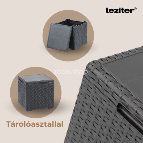 Claire IV 5 személyes kerti bútor garnitúra vigo tárolós asztallal