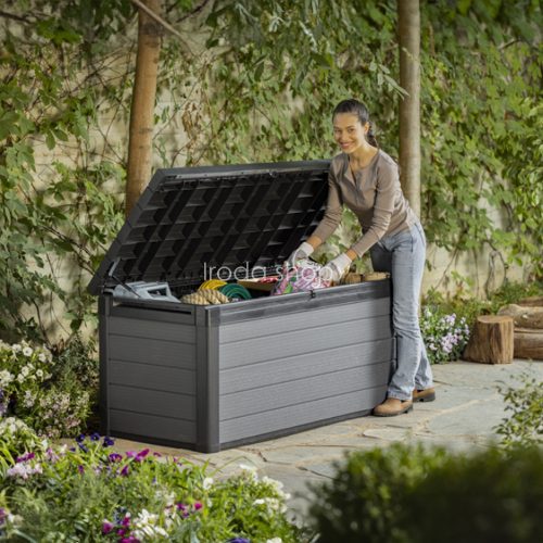 Cortina műanyag kerti láda 570L szürke