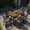 Parker 6+1 kerti bútor garnitúra szett kőris-grafit
