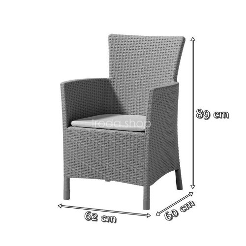 Nadia 4+1 kerti bútor garnitúra szett dió-grafit