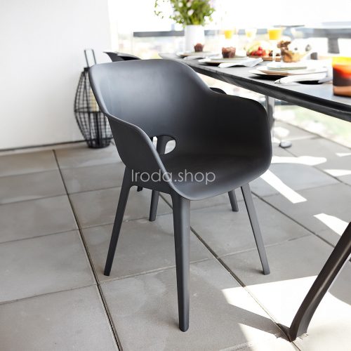 Flora 4+1 kerti bútor garnitúra szett dió-grafit