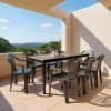 Rowen Large 8+1 kerti bútor garnitúra szett kőris-grafit