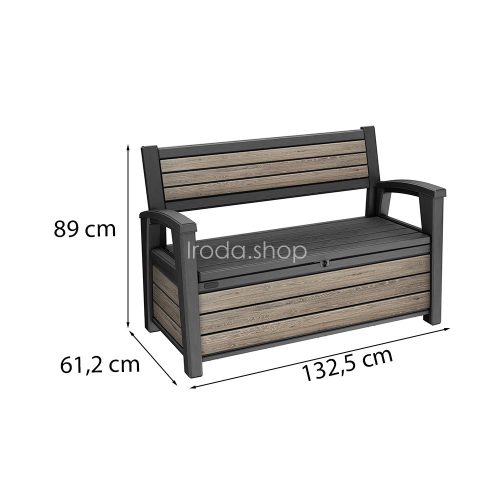 Decocoat műanyag kerti pad/tároló 227 L