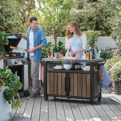 Decocoat unity műanyag xl kerti grill asztal 207l