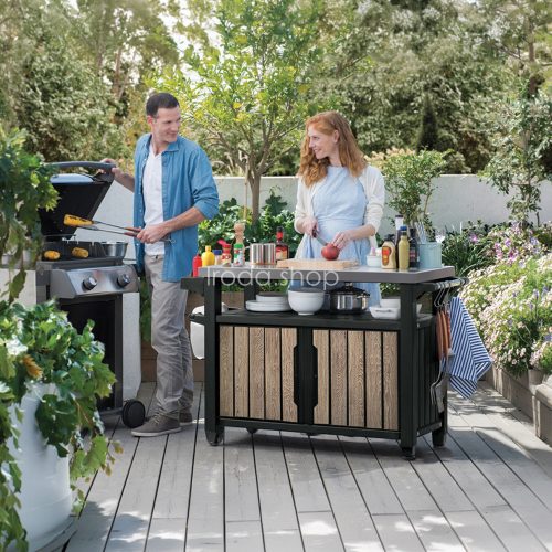 Decocoat unity műanyag xl kerti grill asztal 207l
