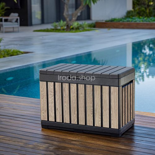 Decocoat kentwood műanyag kerti tároló 190l