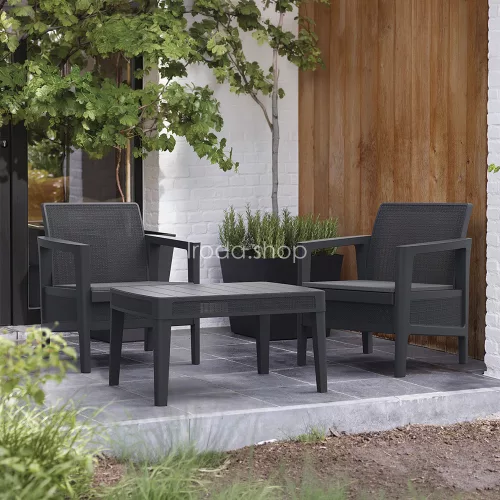 Atlas linea műanyag balkon szett párnával