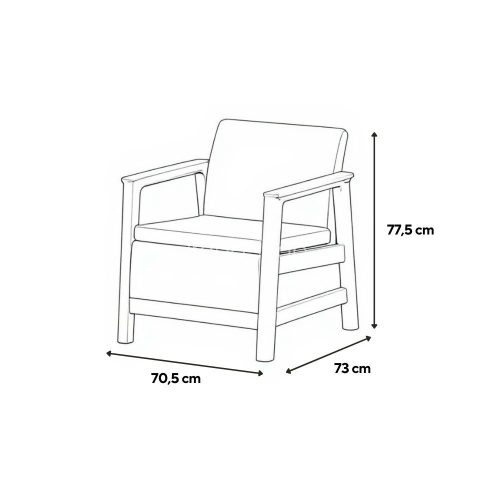 Scandi linea duo kerti fotel