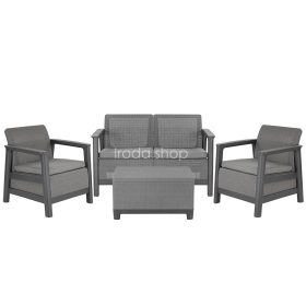   Scandi Box linea duo kerti bútor szett jute tárolós asztallal