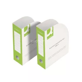 Iratpapucs 100mm karton zöld-fehér Q-Connect KF15847