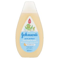   JOHNSON’S® Pure Protect 2 az 1-ben fürdető és tusfürdő gyermekeknek 500 ml