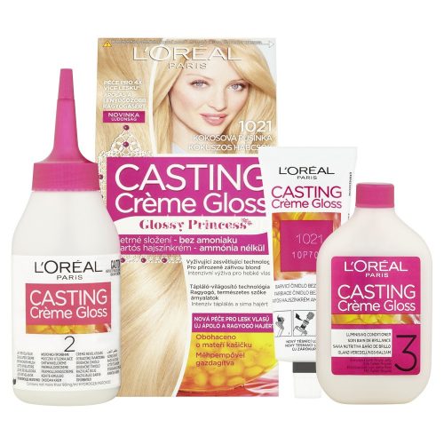 L'ORÉAL Casting Créme Gloss Hajfesték 1021 Világos Gyöngyszőke/Kókuszos Habcsók