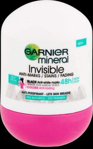 GARNIER Mineral Deo Roll-On 50 ml Invisible Black&White Fresh Aloe