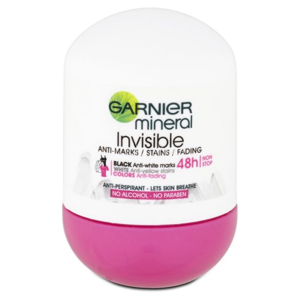 GARNIER Mineral Deo Roll-On 50 ml Invisible Black&White Floral Touch