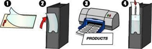 Címketartó zseb, 62x150 mm, öntapadó, DJOIS