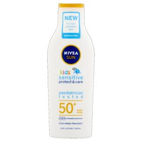   NIVEA SUN FF50+ Babies&Kids Sensitive Protect&Care Gyermek Naptej 200 ml