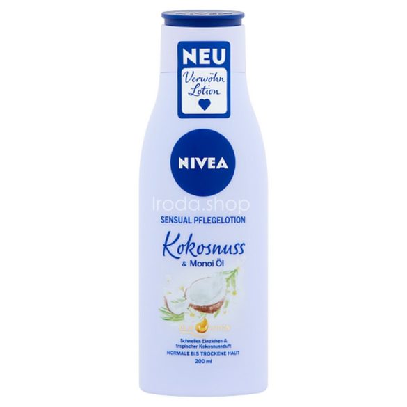 NIVEA testápoló 200 ml Kókusz&Monoi olaj