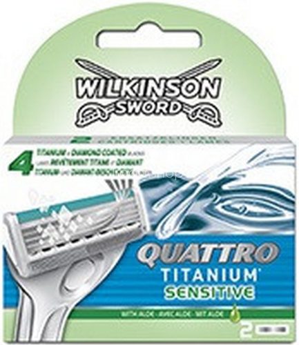 Wilkinson Quattro Titanium Sensitive férfi borotvabetét 4 db
