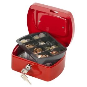 Pénzkazetta 15,5x12x7,5 cm Q-Connect / Wedo 145.1 piros