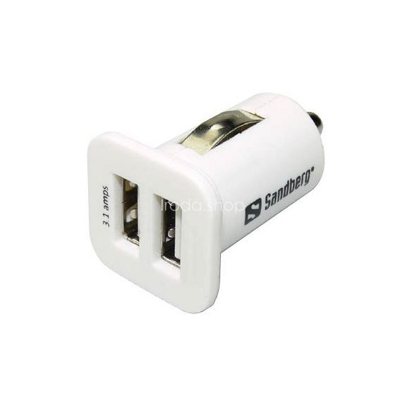 Autós töltőfej SANDBERG 2x USB, univerzális, 2100 mAh / 1000 mAh