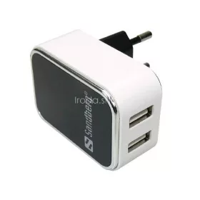   Hálózati töltőfej SANDBERG 2x USB, univerzális, 2400 mAh / 1000 mAh