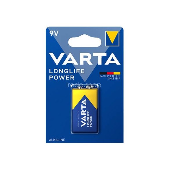 Elem Varta Longlife Power tartós 6LR61 9V-os 4922121411