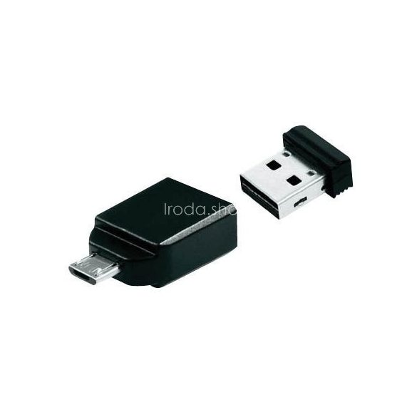 USB drive Verbatim USB 2.0 8GB +micro USB adapter, táblagéphez "Nano"