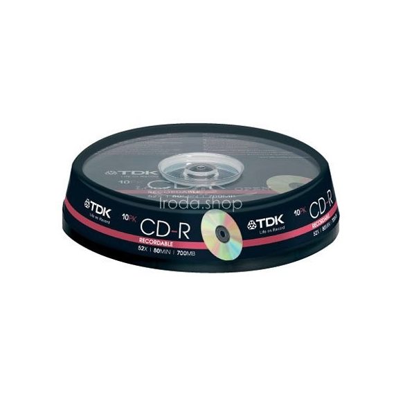 CD-R TDK 700MB 52x 10db cakebox
