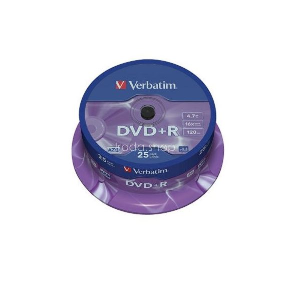 DVD+R Verbatim 4,7GB 16x 25db/henger 43500