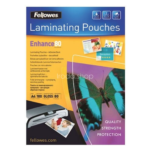 Lamináló fólia A/4 fényes 80 mikron öntapadó hátlappal / 100 IFW53022