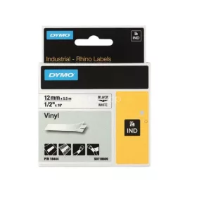 Betűnyomó kazetta gépi 12mm Dymo színes vinyl - fehér