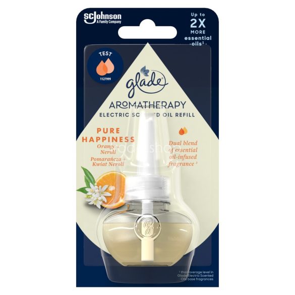 Glade® Aromatherapy elektromos légfrissítő utántöltő illóolajjal 20 ml Pure Happiness