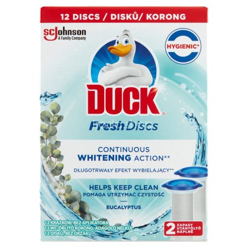 Duck® Fresh Discs zselés WC-öblítő korong utántöltő 2x36 ml Eukaliptusz