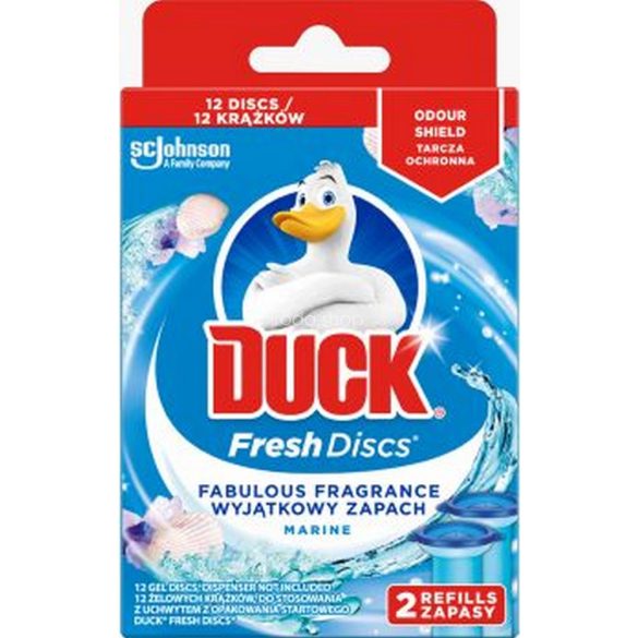 Duck® Fresh Discs zselés WC-öblítő korong utántöltő 2x36ml Marine