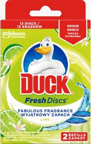 Duck® Fresh Discs zselés WC-öblítő korong utántöltő 2x36 ml Lime