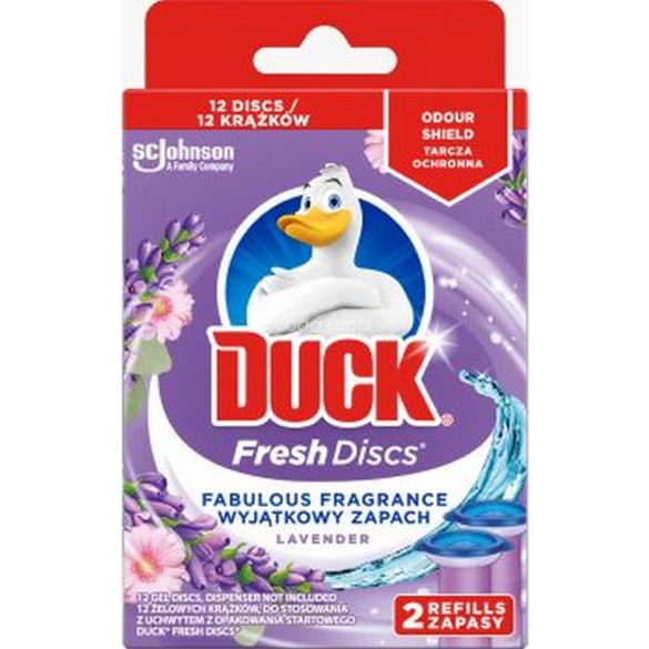 Duck® Fresh Discs zselés WC-öblítő korong utántöltő 2x36ml Levendula