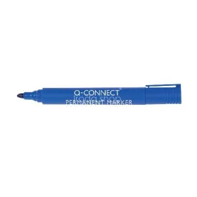 Marker permanent Q-Connect kerek kék