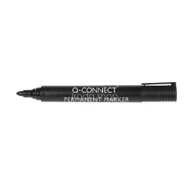 Marker permanent Q-Connect kerek fekete